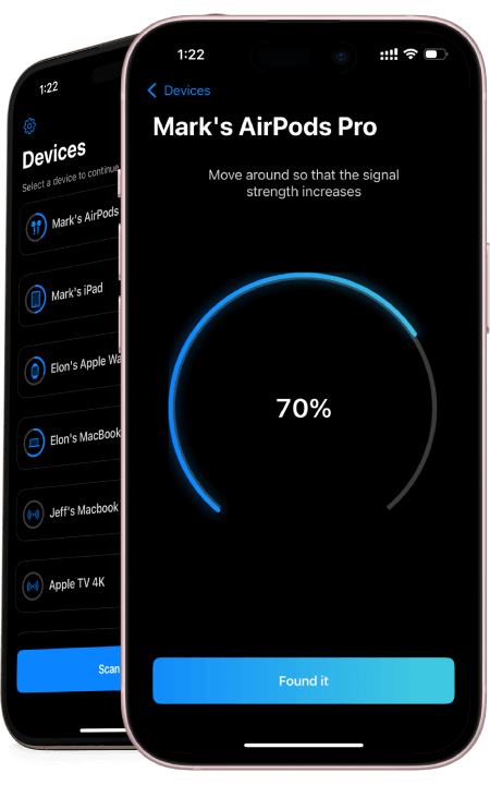 Device Finder scanning for nearby Bluetooth devices
